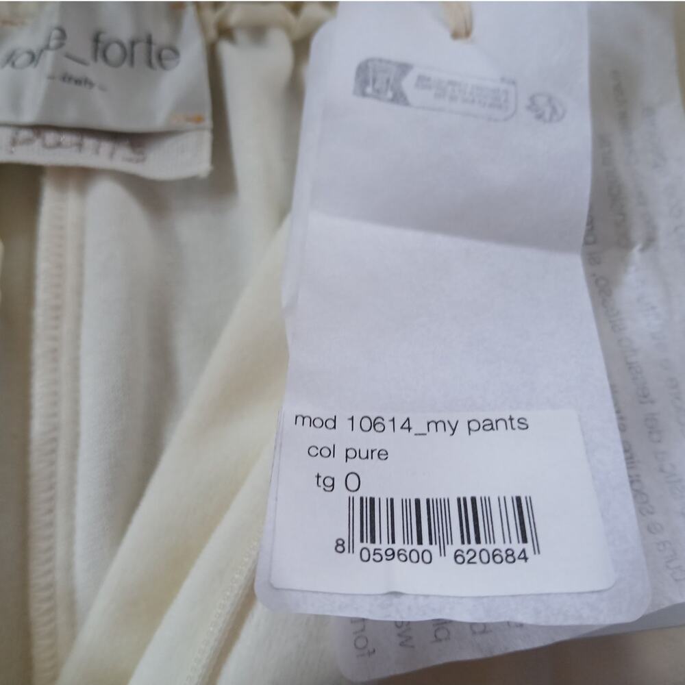 70% OFF NWT Forte_Forte Wide Leg Button Closure Pants Ivory 0  (Offers Stretch) - Picture 6 of 10